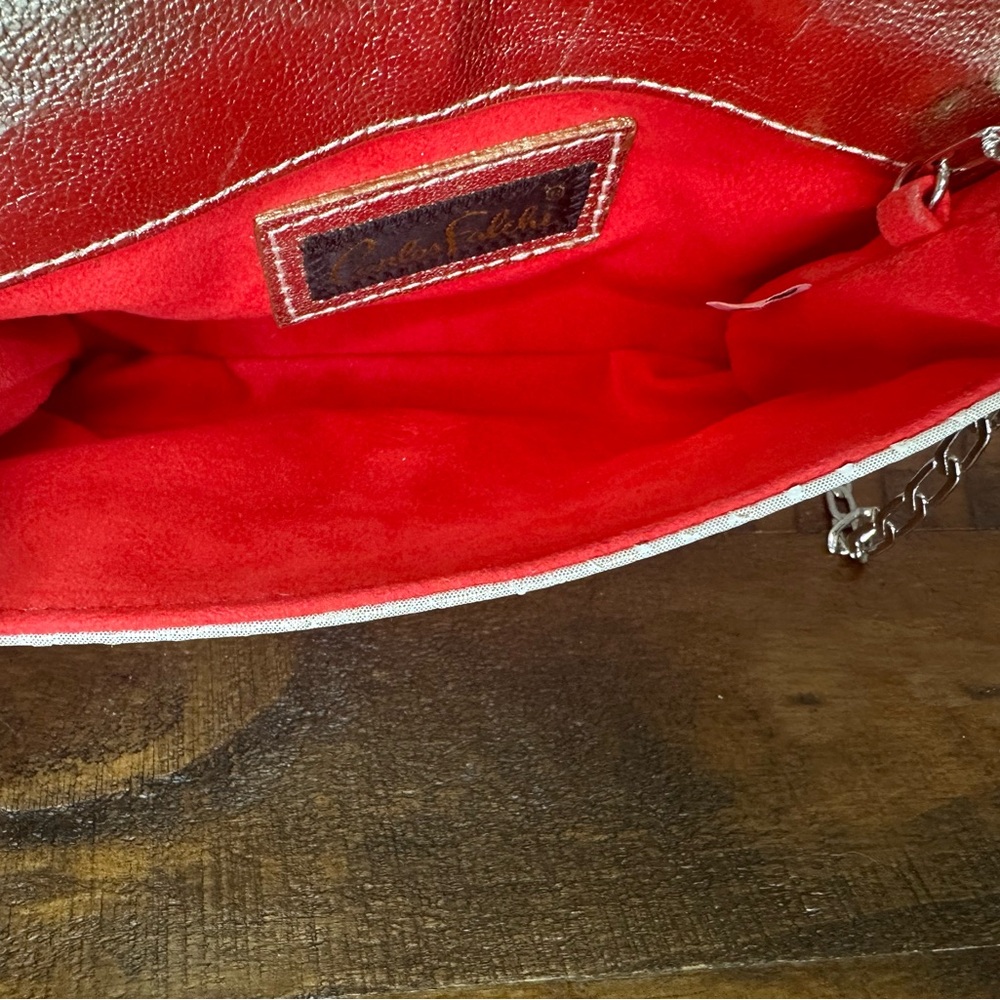 Carlos Falchi Python Clutch with Rhinestone Detail - Picture 6 of 9